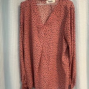 Women's Mauve Polka Dot Top